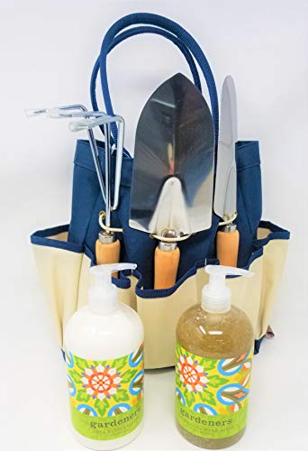 Gardeners Tool Tote Gift Basket – Garden Tool Set With Hand Care – Gift Box Set Perfect for Women – Holidays, Birthdays, Mothers Day and More!