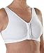 Silverts Womens Soft Cup Ezee Bra Open Front White 40 One Size