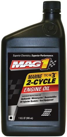 Mag 1 (610-6PK) TC-W3 Two Cycle Engine Oil - 1 Quart Bottle, (Pack of 6)