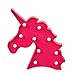 Jozocy Unicorn Night Light, Battery Operated LED Table Lamp Light for Kids'Room Decoration (RedUnicornHead)