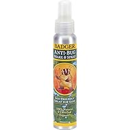 Badger Bug Spray, Family Friendly All Natural Mosquito Repellent w/Organic Essential Oils, Great Smelling Citronella Spray, Effective for 3 Hours, Deet-Free Vegan Plant Based Insect Repellent 4 fl oz