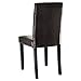 Costway Elegant Design Leather Modern Dining Chairs Room Furniture Urban Style Solid Wood Leatherette Padded Parson Chair Kitchen Seats 21”X16”X35” ,Black/Brown,Set of 2 (Brown)