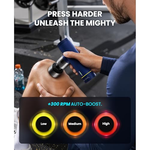 BOB AND BRAD A7 Pro Mini Massage Gun with Heat & Cold Therapy for Back Pain & Recovery - 11mm Deep Tissue, Portable Quiet Handheld Gun, FSA-HSA Eligible with Case, Fathers Day Dad Gifts