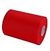 ASIBT 6 Inch x 100 Yards Tulle Roll Spool Fabric Table Runner Chair Sash Bow Tutu Skirt Sewing Crafting Fabric Wedding Party Gift Ribbon (Red)
