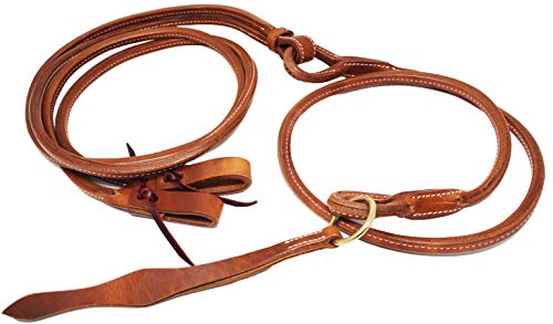 Horse Amish Western Hermann Oak Harness Leather Rounded Romel Reins 975H550 - Thumbnail 2