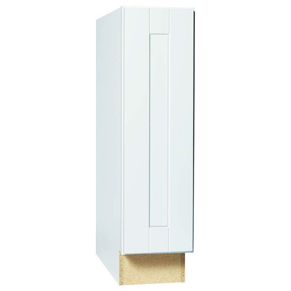 HAMPTON BAY KBF09-SSW Rsi Home Products Shaker Base Cabinet, Full Door, White, 9"