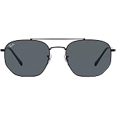 Ray-Ban Unisex Sunglasses Gold Frame, Brown Lenses, 54MM