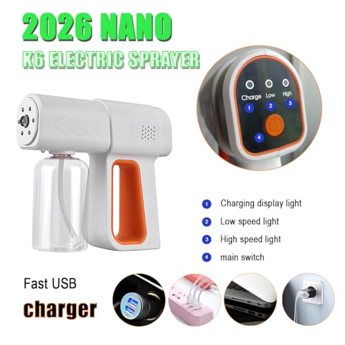 Atomizer Sprayer, Rechargeable Nano Mist Sprayer Gun with Blue Light, Portable Electrostatic photo 6