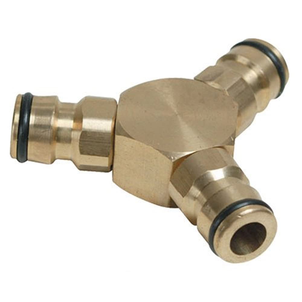 Silverline 763559 3-Way Connector Brass 1/2" Male