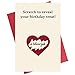Kirynurd Scratch Birthday Card, Funny Naughty Birthday Card for Boyfriend Husband Fiance Wife Girlfriend
