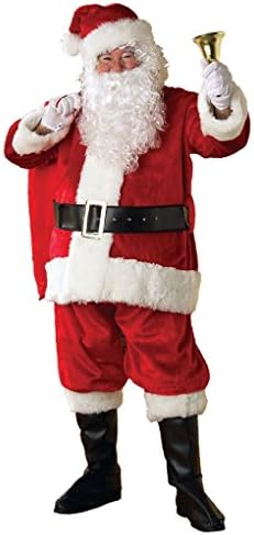 Rubies Christmas Extra Large Deluxe Premier Plush Santa Suit XL Red 6 Piece New