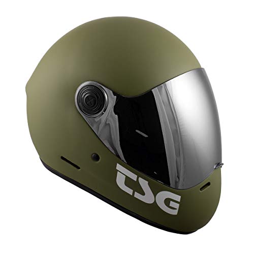 TSG Pass Fullface Helmet with Two Visors Included for Downhill Skateboarding, ESkating, E