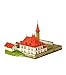 KERANOVA Clever Paper Historic Buildings 106 Piece Priory Palace 3D Puzzle, 33.5 cm, 1/150 Scale