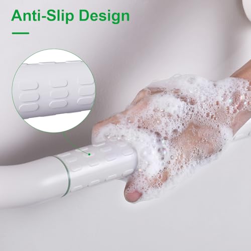 KULACO Grab Handles for Seniors, Stainless Steel Shower Handle, Safety Non-Slip Handle, 45 x 30 cm, L-Shaped Safety Handle, for Toilet, Bathroom, Bathtub, Handrail