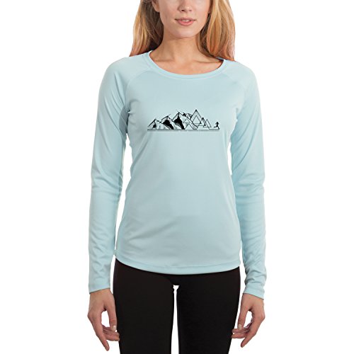 Vapor Apparel Mountain Runner Women's UPF 50+ Long Sleeve T-Shirt Small Arctic Blue