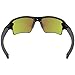 Oakley Men's OO9188 Flak 2.0 XL Rectangular Sunglasses, Polished Black/Fire Iridium, 59 mm