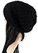Ls Lady Thick Slouchy Knit Oversized Beanie Cap Hat Winter Warmming Cap Black