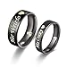 SunnyHouse Jewelry His or Hers Matching Set His Crazy Her Weirdo Titanium Stainless Steel Couple Ring