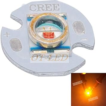 10pcs 3w Amber Orange Yellow Led Cree Xr E Q5 Chip Emitter High Power Led Diode Cree Emitterbeads Diy Car Light Fishing Lights With 16mm Pcb Amazon In Home Kitchen