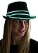 NEON NIGHTLIFE Light Up Fedora, Large, Aqua