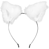 Zenarao Cat Ears Headband, Furry Headband for Women, Halloween and Christmas Costumes Cosplay Party, Costume Headwear, Hair Accessories