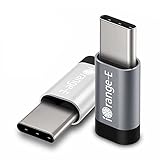 Micro USB Adapter, iOrange-E 2 Pack Type C to Micro USB Convert Connector with Aluminum Housing for Nexus 6P, Nexus 5X, OnePlus 2, LG G5, Lumia 950 and More Type C Supported Devices, Silver & Grey