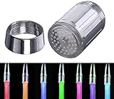 MEETOZ Colorful LED Water Faucet Light No Battery 7 Color Kitchen Bathroom Tap view 2