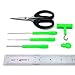 SAMSFX Carp Fishing Baiting Rig Tool Set Bait Needle Drill Puller Stringer and Driller
