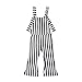 Toddler Kids Baby Girl Stripes Bell-Bottom Jumpsuit Romper Overalls Pants Outfits (Black, 6-12M)