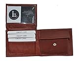 Boys Slim Compact Flap Id and Coin Pocket Bifold Wallet (Brown)