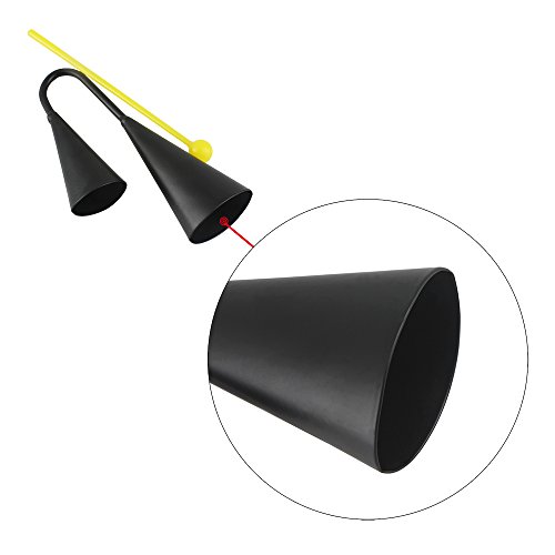 ammoon Two Tone Metal A-go-go Bell Cowbell Percussion Instrument with Striker