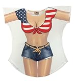 Miss America Bikini Cover-Up T-Shirt Size M/L