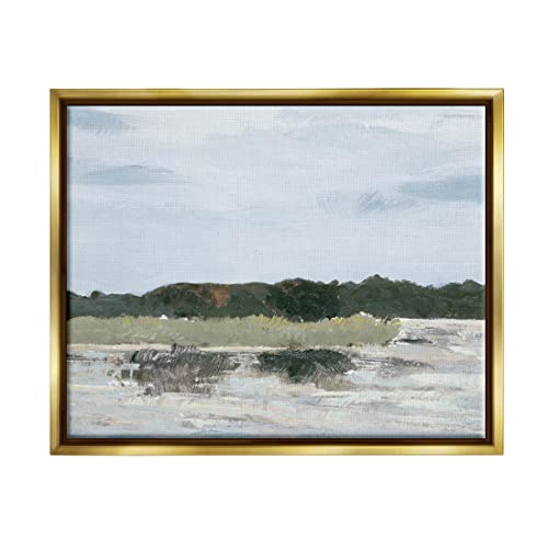 Stupell Industries Coastal Vast Hills Landscape Floating Framed Wall Art, Desig…