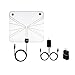 WAAO HDTV Indoor Antenna- 50 Miles Digital Long Range TV HD Antenna With Amplifier Signal Booster Upgraded Version-10ft Coax Cable(clear)