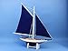 Hampton Nautical Wooden America's Cup Contender Dark Blue Model Sailboat Decoration, 18