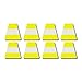 Firefighter Helmet Tets 8 Pack Tetrahedrons Fire Helmet Stickers - Stock Lime-Yellow w/ stripe