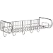 MyGift Stainless Steel Wall-Mounted Storage Shelf/Utility Rack/Hook Hanger