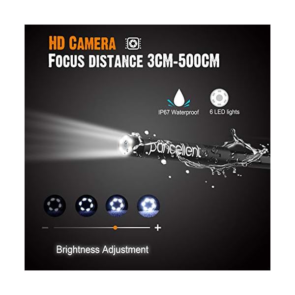 Pancellent Digitales Industrie Endoskop 1920X1080P, Videoscope Endoskop mit wasserdichter IP67-Kameraprüfung, 4,3-Zoll… – Bild 5