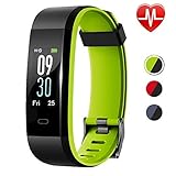 Lintelek Fitness Tracker, Large Screen Activity Tracker with Heart Rate Monitor, Fitness Watch with Color Screen, Double Color Strap, Waterproof Pedometer with 14 Sports Modes for Men Women Kids