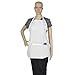 DALIX Apron Commercial Restaurant Home Bib Spun Poly Cotton Kitchen Aprons (3 Pockets) in White