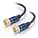 C2G 27227 Velocity Mini-Coax F-Type Cable, Blue (6 Feet, 1.82 Meters) primary