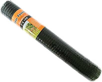 NaiteNet Heavy Duty Deer Fence Black 7’ x 100’ - Mesh Netting for Gardens, Plant and Animal Safe