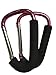 2 XLarge Carabiner Aluminum Stroller Hook, Great Organizer Assistant Clip Hanger for Mommy Or Daddy to Hang Diaper, Shopping Bags, Purses and More (Pink)