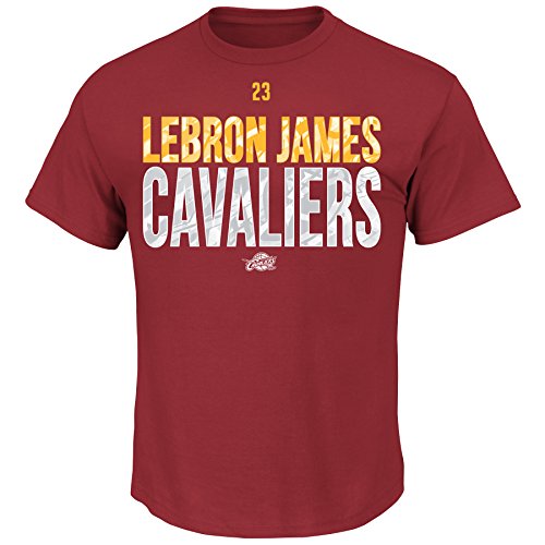 NBA Cleveland Cavaliers Men's L James Evolve From Within Short Sleeve Basic T-Shirt, Dark Garnet, XX-Large