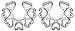Body Accentz Nipple Rings no Piercing Pair Non-Piercing Clip On Nipple Ring Tribal Floral Flower Heart Pair (silvertone Heart)