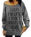 Dutebare Women Off Shoulder Sweatshirt Slouchy Shirt Long Sleeve Pullover Tops