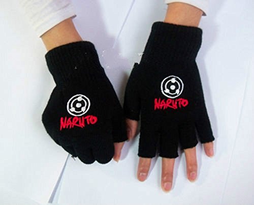 Naruto Akatsuki Uchiha Itachi Cosplay Gloves Mangekyou Sharingan Winter Mitten