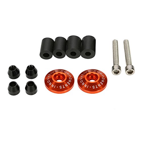 CICMOD Universal Motorcycle Street Bike 7/8" Handlebar Grips Bar End Plugs (Orange) -Fits Honda Kawasaki Suzuki Yamaha BMW KTM Ducati Triuph ect.