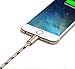 Travalo 6 Feet / 2 Meter Nylon Braided Lightning Cable USB Charging Cord for iPhone iPad and iPod（3 Pack）