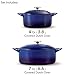 Tramontina 80131/335DS Enameled Cast Iron Covered Round Dutch Oven Combo, 2-Piece (7-Quart & 4-Quart), Blue